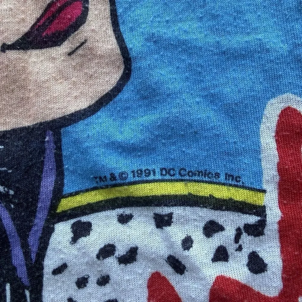 Vintage 90s Catwoman Pajama Dress Shirt Youth Girls Size Small AOP DC Comics USA